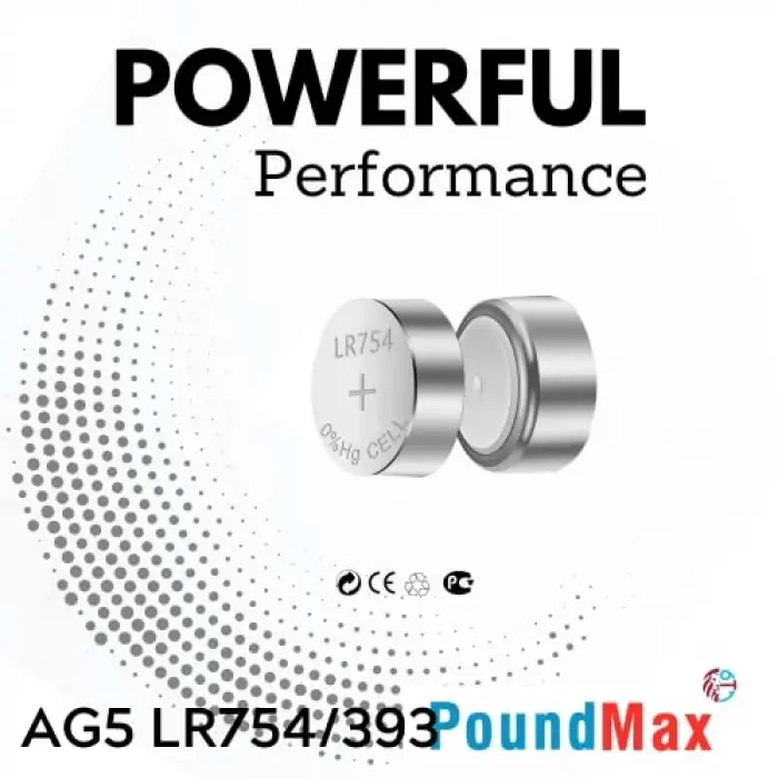 10 adet AG5(LR754,393) 1,5V Alkalin Düğme Pil