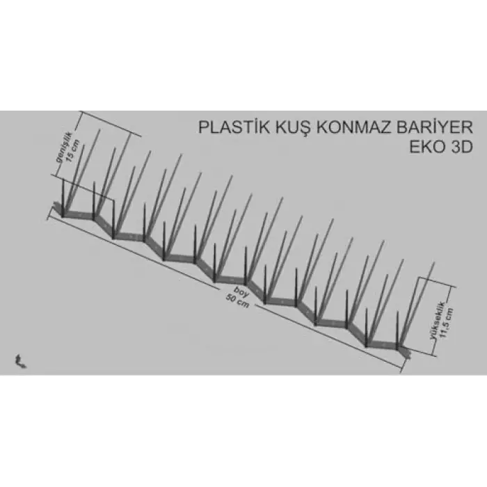 10 Adet Sıkışık Dikenli Kuş Kovucu 50 Cm
