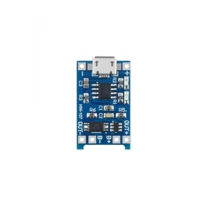 10 Adet TP4056 18650 Micro USB Korumalı Lityum Pil Şarj Devresi