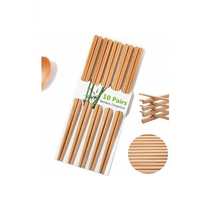 10 Çift Chopsticks Çin Çubuğu
