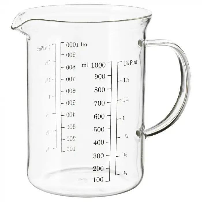 1,0 l cam ölçü sürahisi