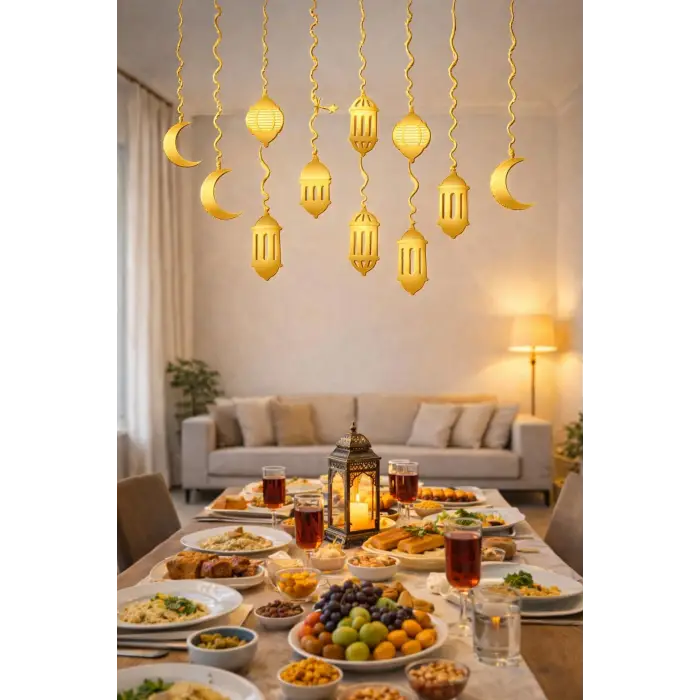 10lu Gold Ramazan Tavan Süsü Sahur İftar