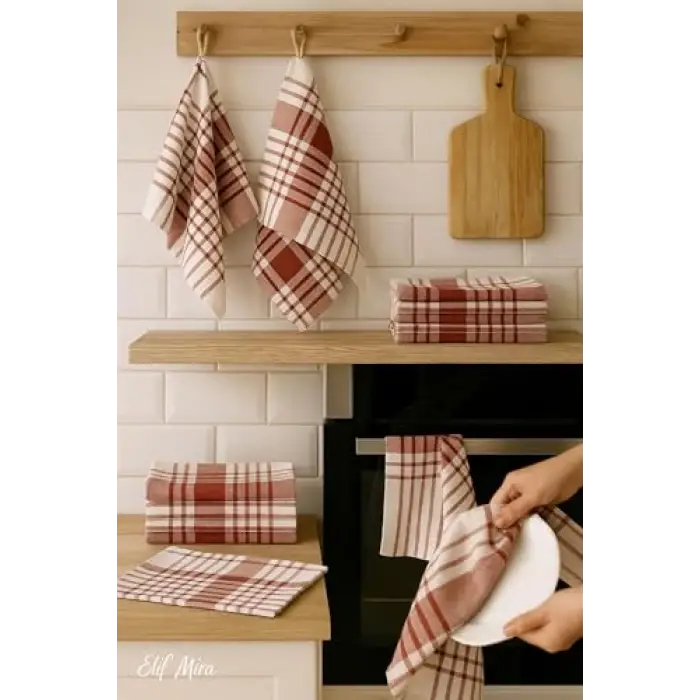 10 lu Lüks Mutfak Kurulama Bezi Seti 45x65 Cm Table Linen