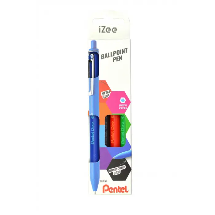 1.0 mm Yağ Bazlı Mekanizmalı Roller Kalem - iZEE - 4lü Blister (A-B-C-D)