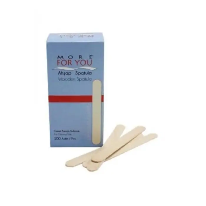 100 adet ahşap ağda spatulası