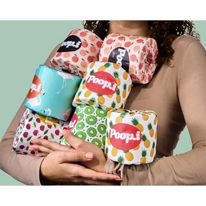 %100 Bambu Extra Uzun Rulo, 16 Tuvalet Kağıdı, Doğal Beyaz