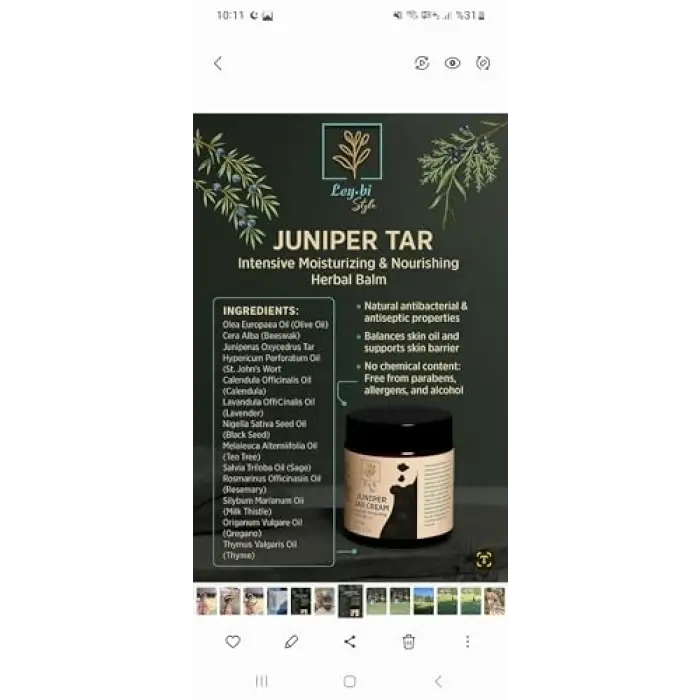 %100 Doğal ve Katkısız Katran Kremi 100 ml