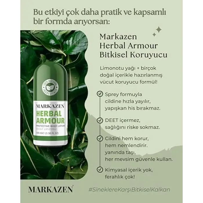 %100 doğal vücut koruyucu sprey 100 ml.