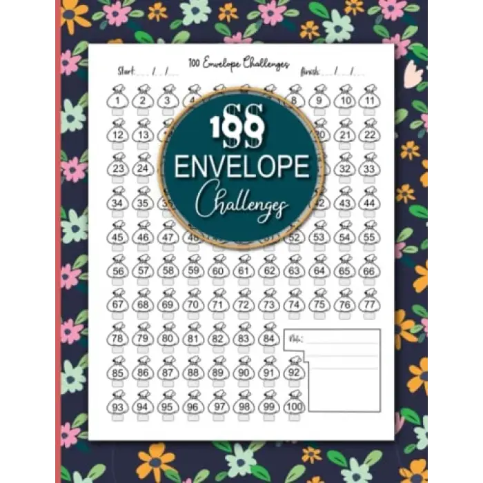 100 Envelope Challenges: Easy And fun Way To Save $5,050 , cash envelope wallet, Tracker money challenge day planner Journal / Saving Tracker Journal For Men And Women