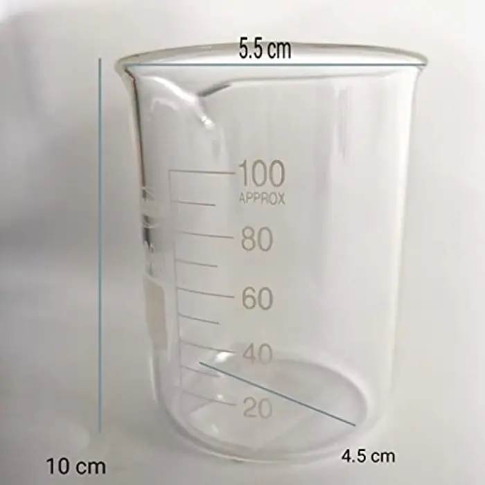 100 ml cam beher ölçü kabı