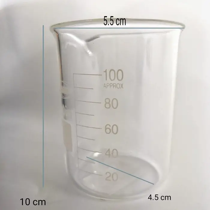 100 ml cam beher ölçü kabı