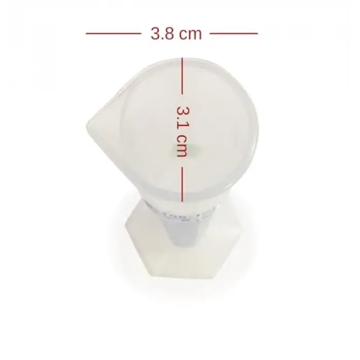 100 ml plastik mezür, mavi skala