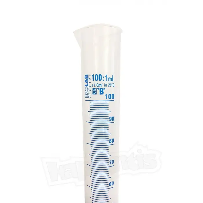 100 ml plastik mezür, mavi skala