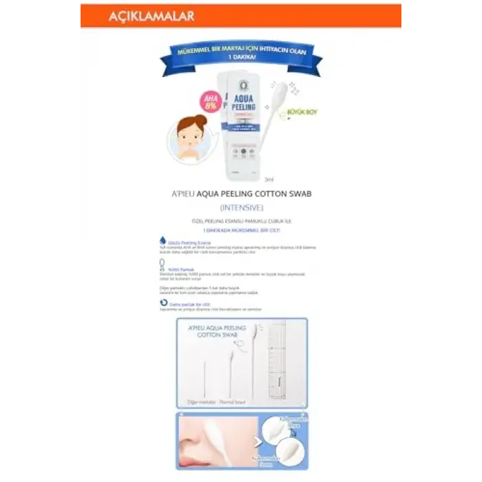 %100 Pamuk Peeling Çubuğu (Yoğun)