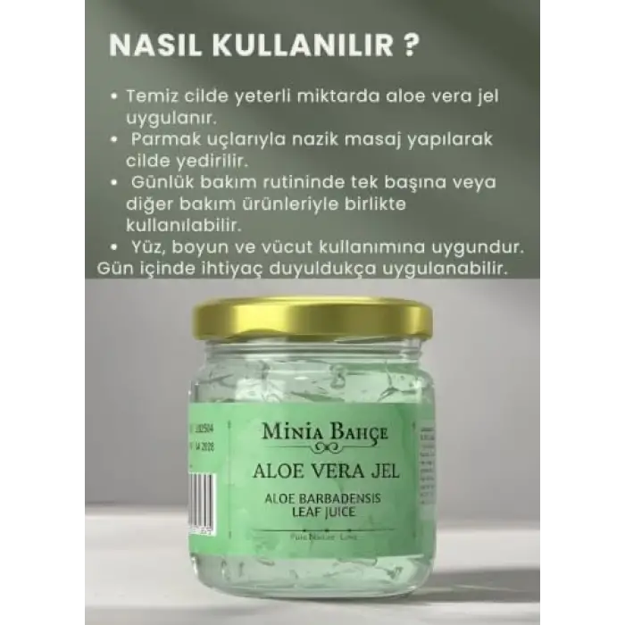 %100 saf Aloe Vera jel, 75 ml