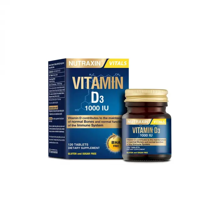 1000 IU, 25 mcg D3 vitamini, 120 tablet