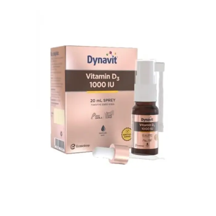 1000 IU (25 mcg) D3 vitamini spreyi, 20 mL