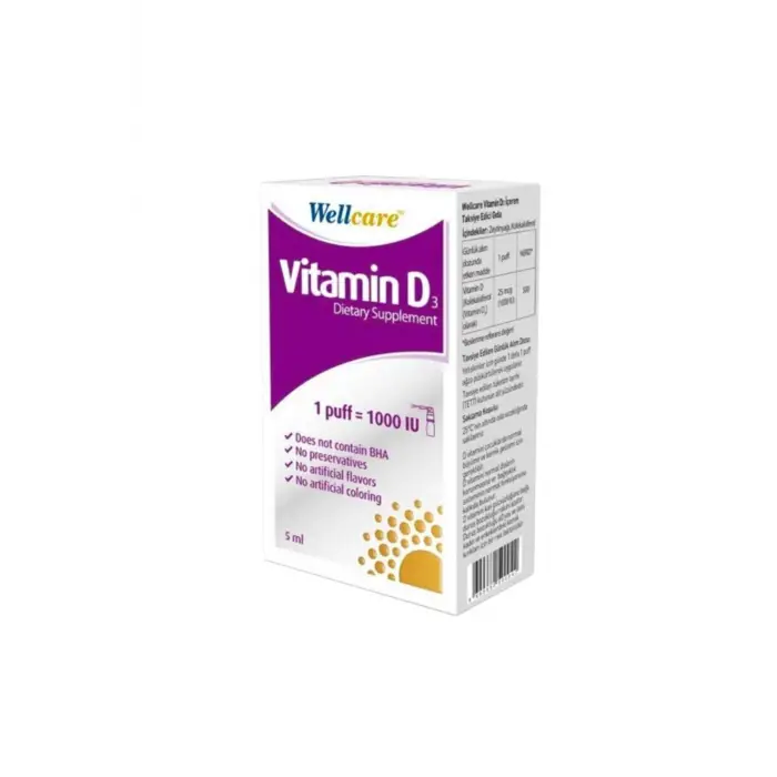 1000 IU D3 vitamini spreyi, 5 ml, Skt:09/2021