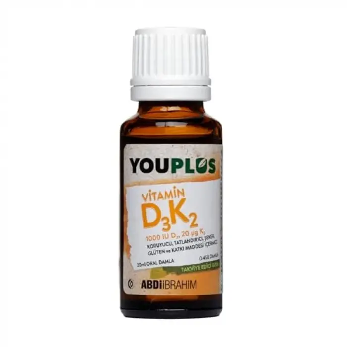 1000 IU D3K2 vitamini oral damla, 20 ML