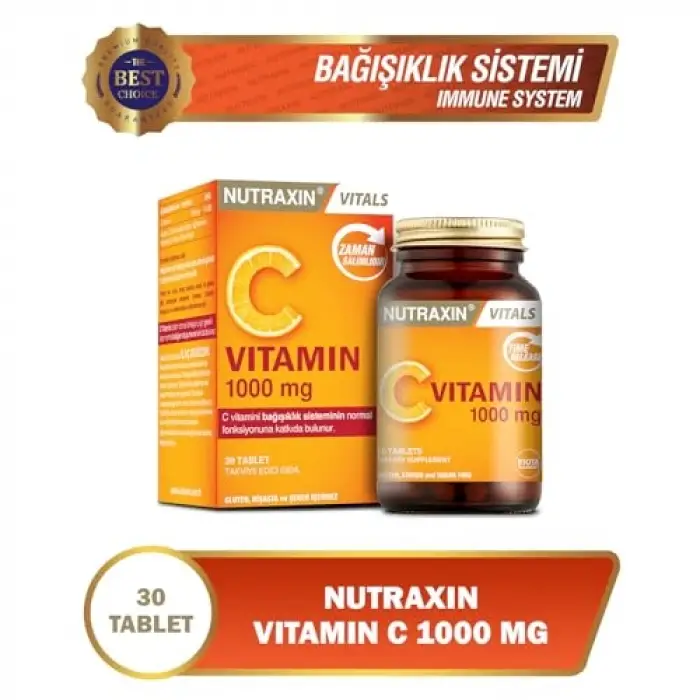 1000 mcg C Vitamini Takviyesi, 30 Tablet