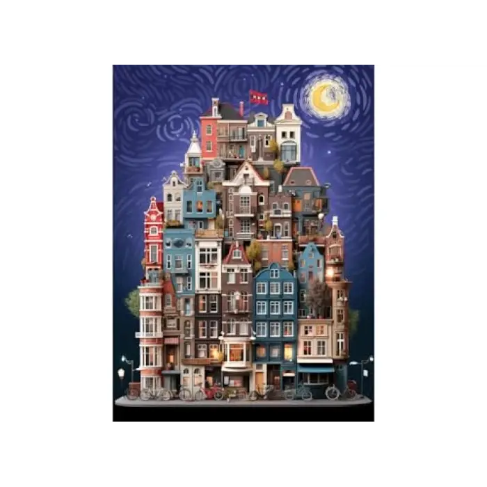 1000 Parça Puzzle – Amsterdam Starry Night, #1183