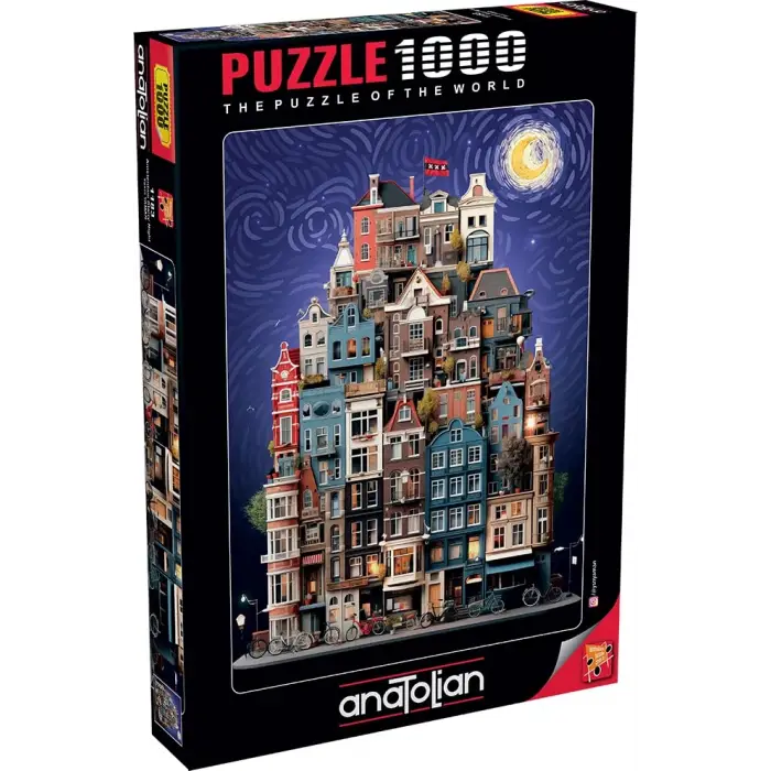 1000 Parça Puzzle – Amsterdam Starry Night, #1183