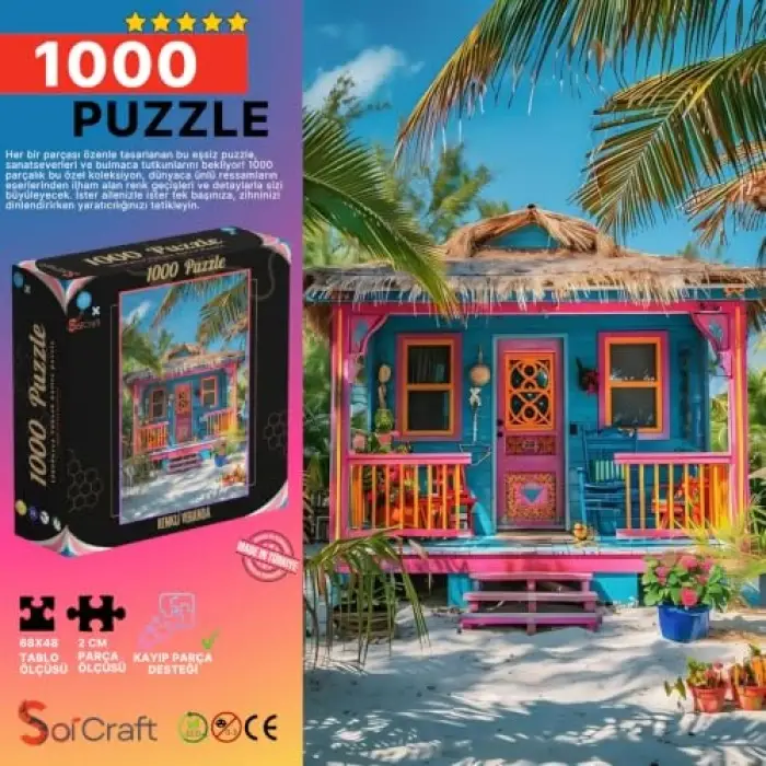 1000 Parça Puzzle Renkli Veranda #6540