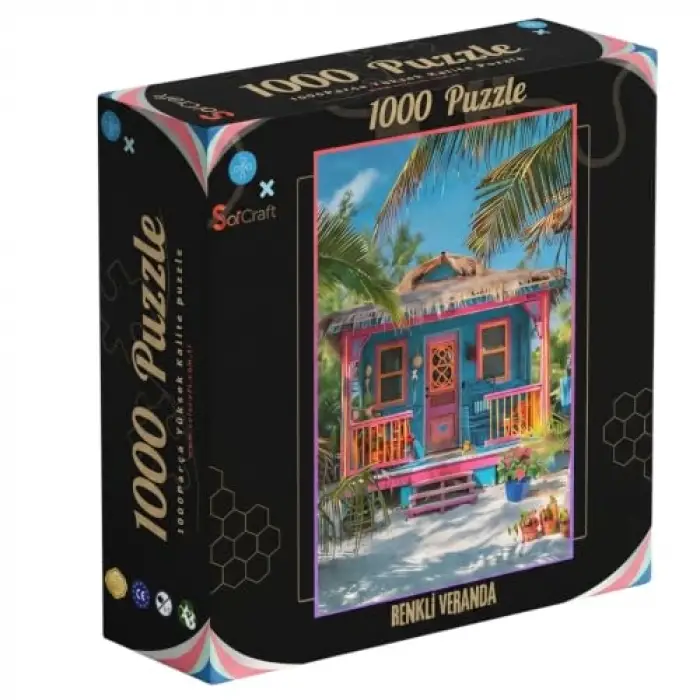 1000 Parça Puzzle Renkli Veranda #6540