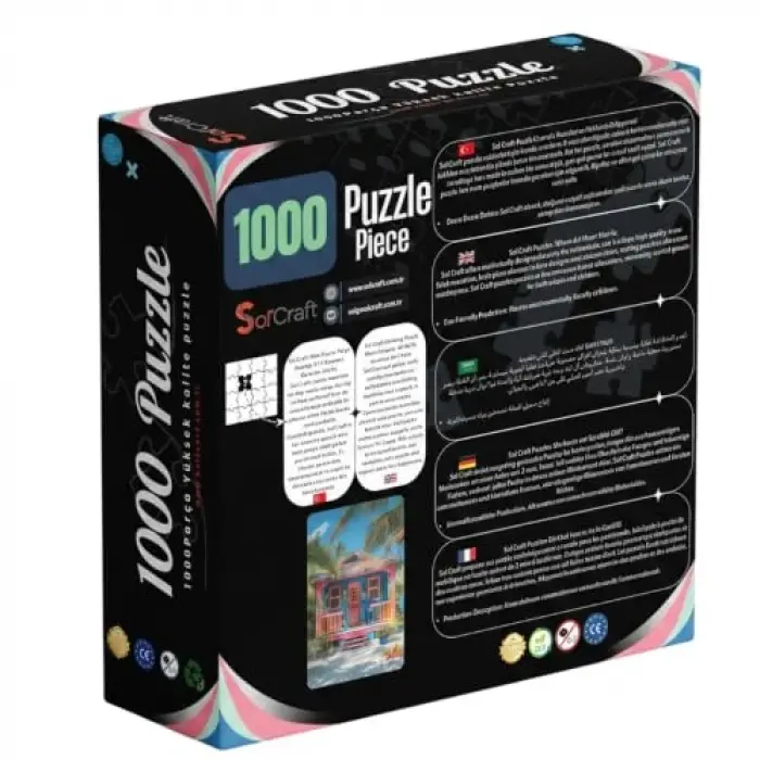 1000 Parça Puzzle Renkli Veranda #6540