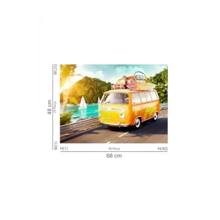 1000 Parça Retro Minibüs Puzzle