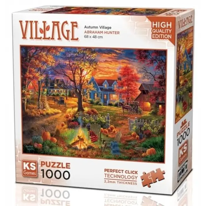 1000 Parça Sonbahar Köyü Puzzle
