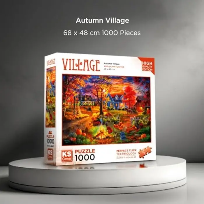 1000 Parça Sonbahar Köyü Puzzle