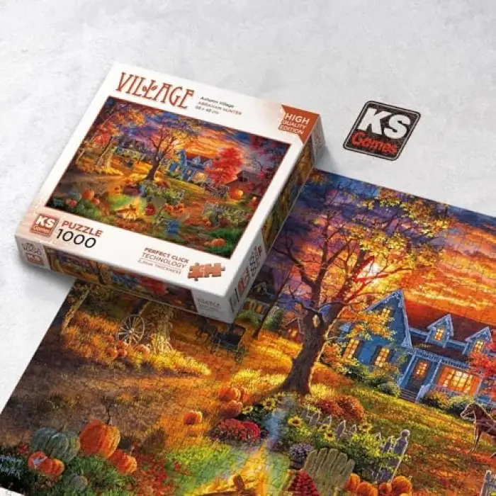 1000 Parça Sonbahar Köyü Puzzle