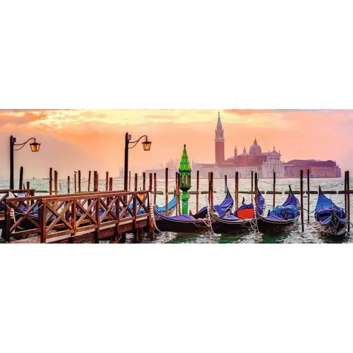 1000 Parçalı Panoramik Puzzle Gondollar