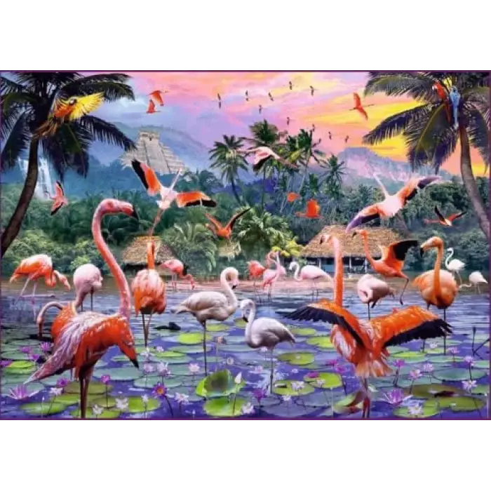 1000 Parçalı Puzzle Flamingolar