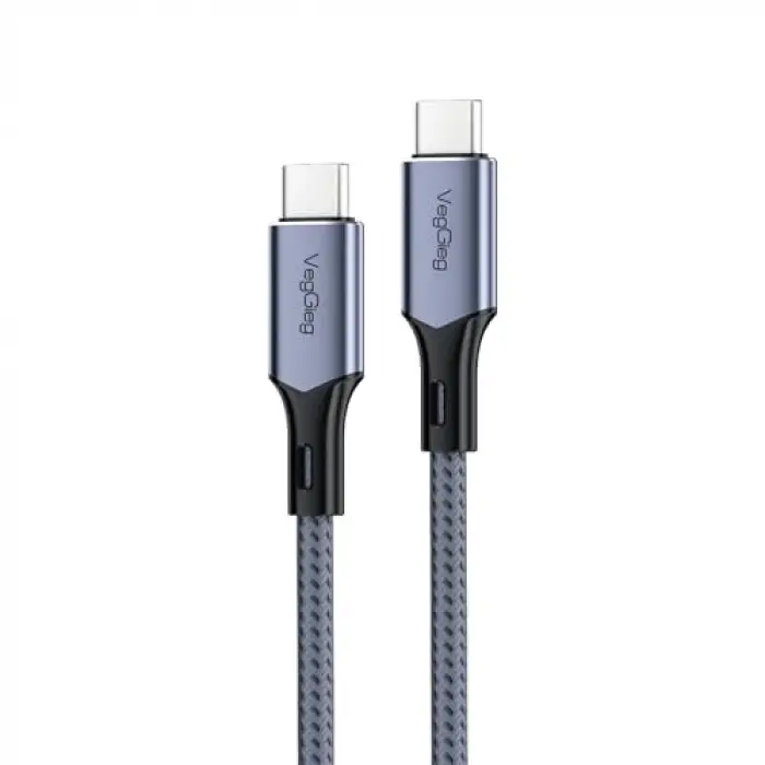 100W 5A E-Mark Çipli PD Type-C to Type-C Hızlı Şarj ve Data Kablosu 1.2 Metre