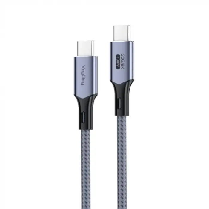 100W 5A USB3.2 Gen 2 20 Gbps 8K 60Hz Type-C Görüntü, Şarj ve Data Kablosu, 3 Metre
