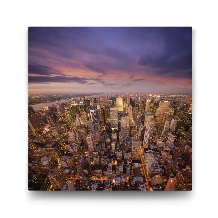 100x100 cm New York Skyline Duvar Tablosu