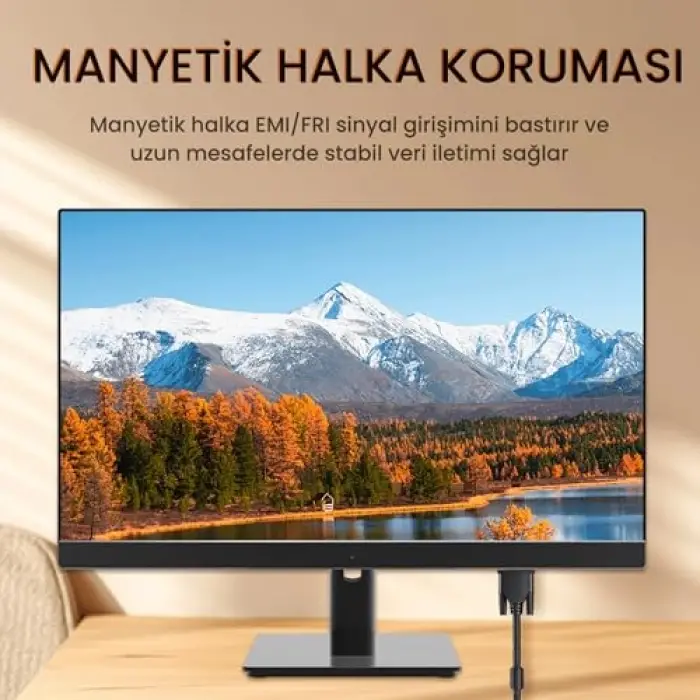 1080P 60Hz VGA Görüntü Kablosu 1.5 Metre