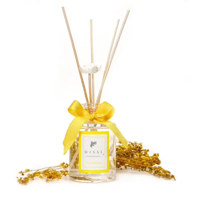 110 ml Silindir Şişe Bambu Çubuklu Island Mimoza Oda Kokusu