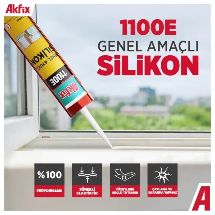 1100E Genel Amaçlı Siyah Silikon 280 g
