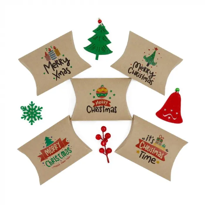 11x15 Yılbaşı Temalı Yastık Model Hediye Kutusu (5li Set) - Model-2