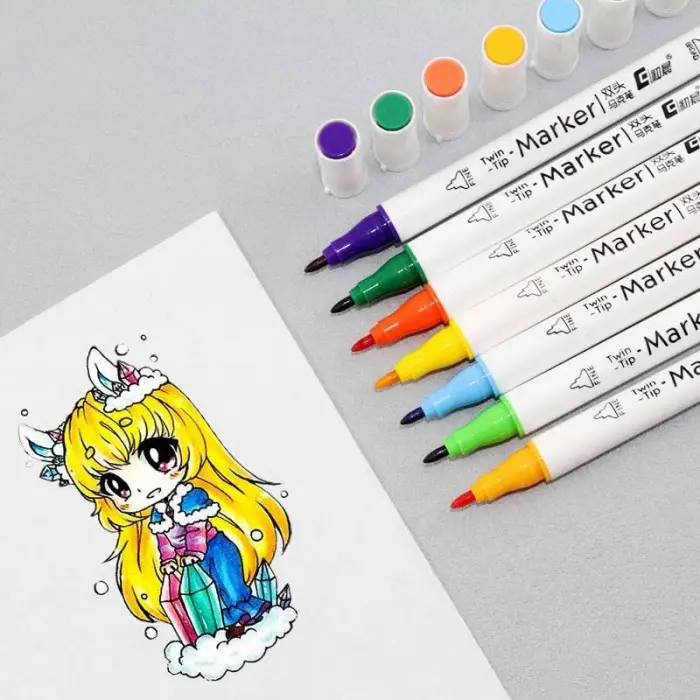 12 Adet Slim Marker Kalem Seti