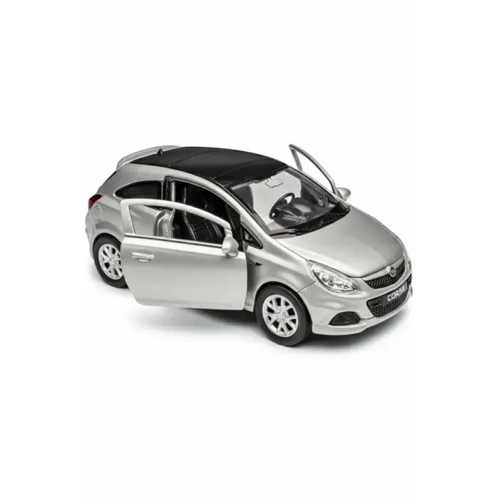 12 cm Opel Corsa Çek Bırak Model Araba, Gri