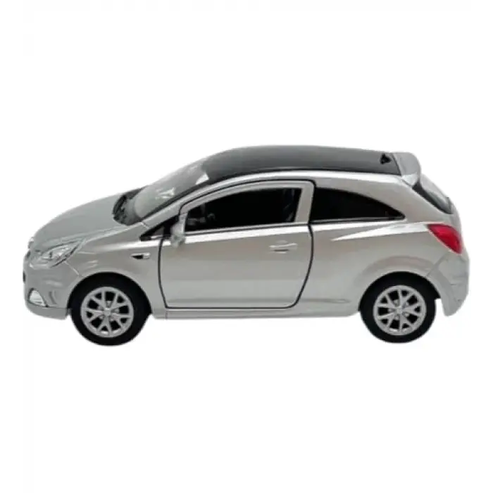 12 cm Opel Corsa Çek Bırak Model Araba, Gri
