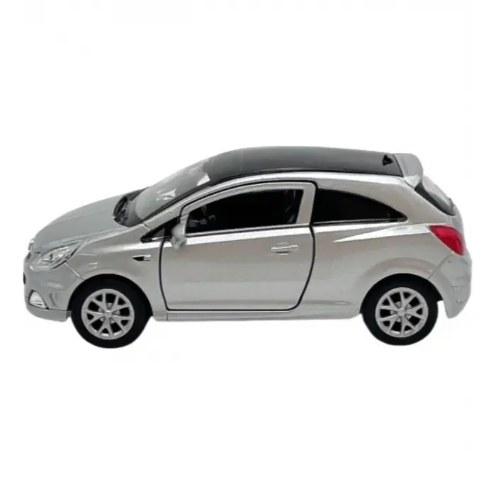 12 cm Opel Corsa Çek Bırak Model Araba, Gri