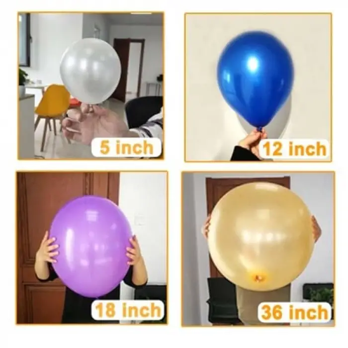 12 İnç Krom Gümüş Balon 10 Adet