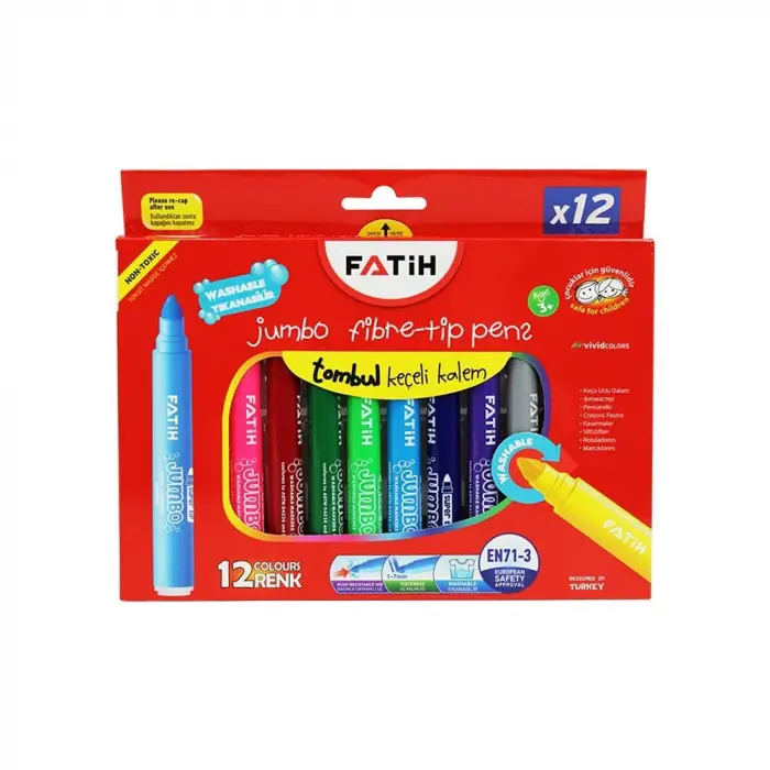 12 Lİ Jumbo Keçeli Kalem