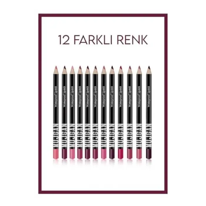 12li Renkli Dudak Kalemi Seti