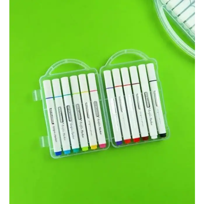 12 Renk Akrilik Marker Kalem Seti